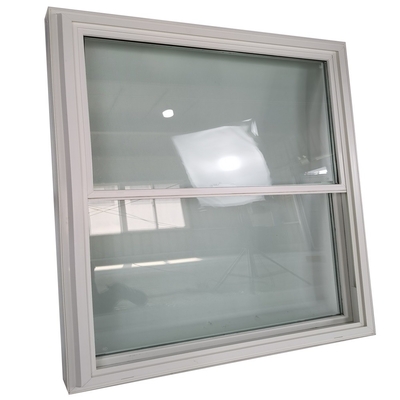 PVC Reflective Fixed Double Hung Window in Black Vinyl Upvc Material with Swing Open Style