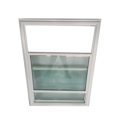 Double Pane Upvc Hurricane Double Hung Windows with Folding Screen from Powder Coated