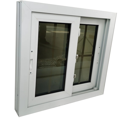 Plastic Frame Material Courtyard Hurricane Impact Sliding Window Pvc with Water Evacuation