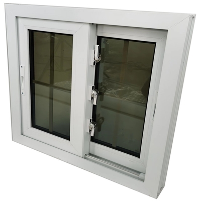Plastic Frame Material Courtyard Hurricane Impact Sliding Window Pvc with Water Evacuation
