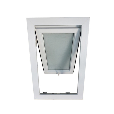 Large UPVC Awning Double Glazed Windows Australia White with Reflective Gas Strut Spring