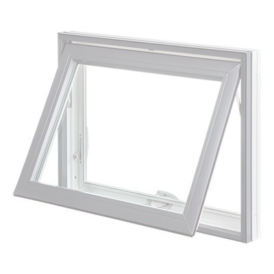 Large UPVC Awning Double Glazed Windows Australia White with Reflective Gas Strut Spring