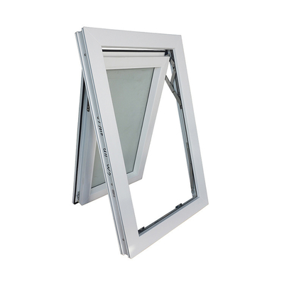 Large UPVC Awning Double Glazed Windows Australia White with Reflective Gas Strut Spring
