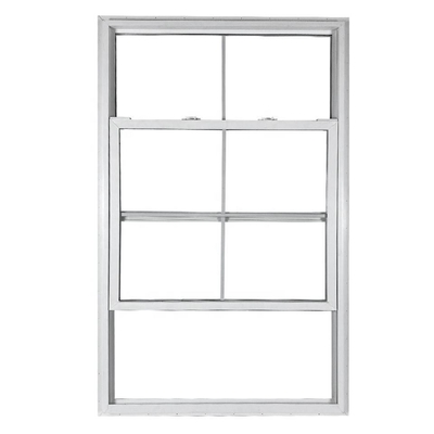 Waterproof White Pvc Frame Plastic Upvc Single Sliding Hanging Double Hung Windows