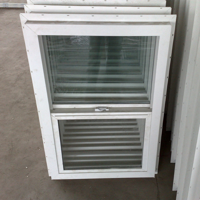 Waterproof White Pvc Frame Plastic Upvc Single Sliding Hanging Double Hung Windows