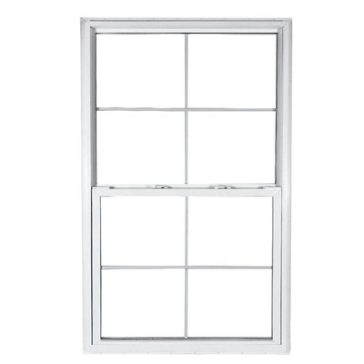 Waterproof White Pvc Frame Plastic Upvc Single Sliding Hanging Double Hung Windows