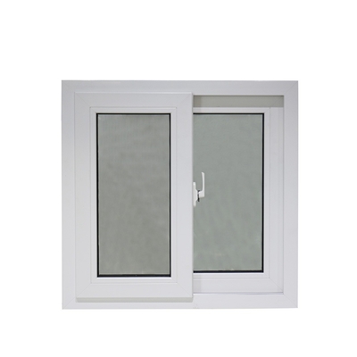 Improved Insulation UPVC Sliding Window Design with Windproof Sealing and Gray Glass