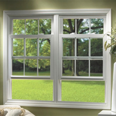 Qualified Hardware UPVC Frame glass Sliding Single Hung Sound Proof Fibreglass Windows