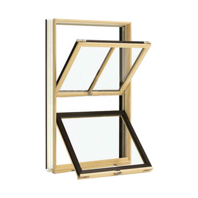 Energy Fibreglass Vertical Hurricane Impact Glass Single Hung Windows for Residential