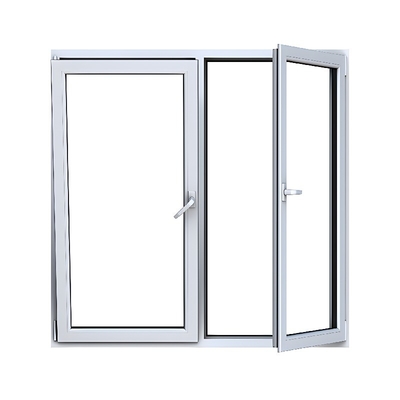 Swing Open Upvc Triple Glazed Stained Glass Soundproof Tempering Pvc Casement Windows