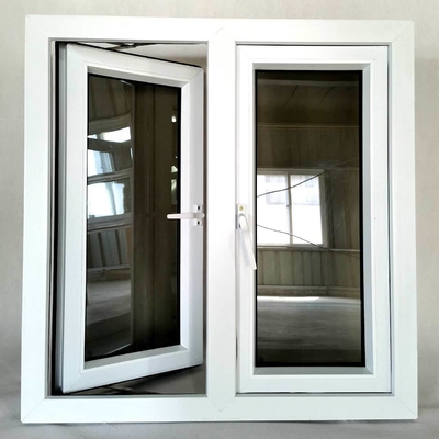 Customized Pvc Profile Upvc Vinyl Thermal Break Horizontal Swing Casement Windows