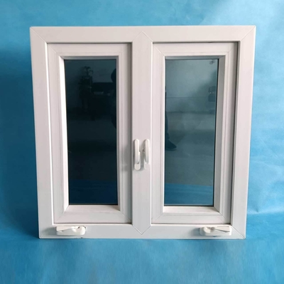 Customizable Double Glazed White Upvc Casement Windows With Screen And Sliding Window