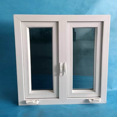 Customizable Double Glazed White Upvc Casement Windows With Screen And Sliding Window