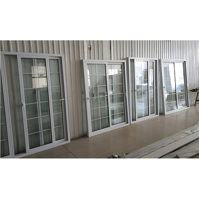 American Standard Upvc Sliding Window with Tempered Glass and PVC Frame Material