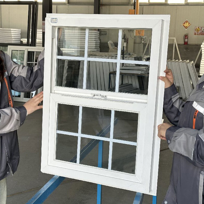 Custom Vinyl Single Hung Window with Hardware and FiberGlass Screen Netting Material