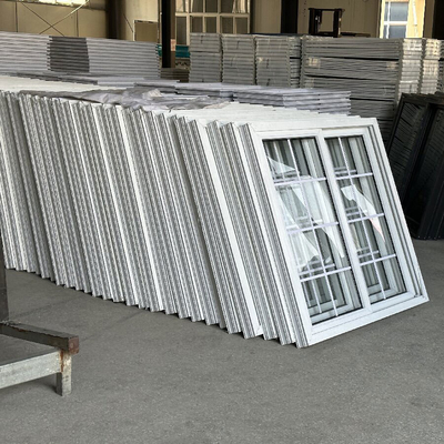 Open Style Magnetic Screen Sliding Windows with Pvc Plastic and Tempered Glass Design