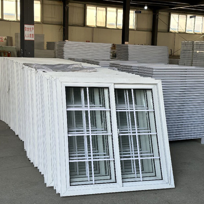 Open Style Magnetic Screen Sliding Windows with Pvc Plastic and Tempered Glass Design