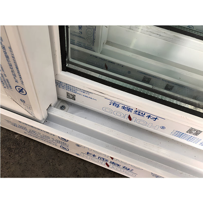 White Plastic Frame Upvc Double Glazed Sliding Windows with Horizontal Opening Pattern