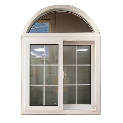 European Style PVC Plastic Upvc Sliding Double Window Sound Proof Hurricane Windows