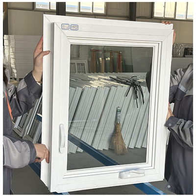 Home Office Upvc Glazed Casement Windows with Soundproof Function European Style